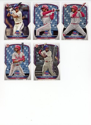 2023 Bowman Draft PHILADELPHIA PHILLIES Team Set (5 cards)