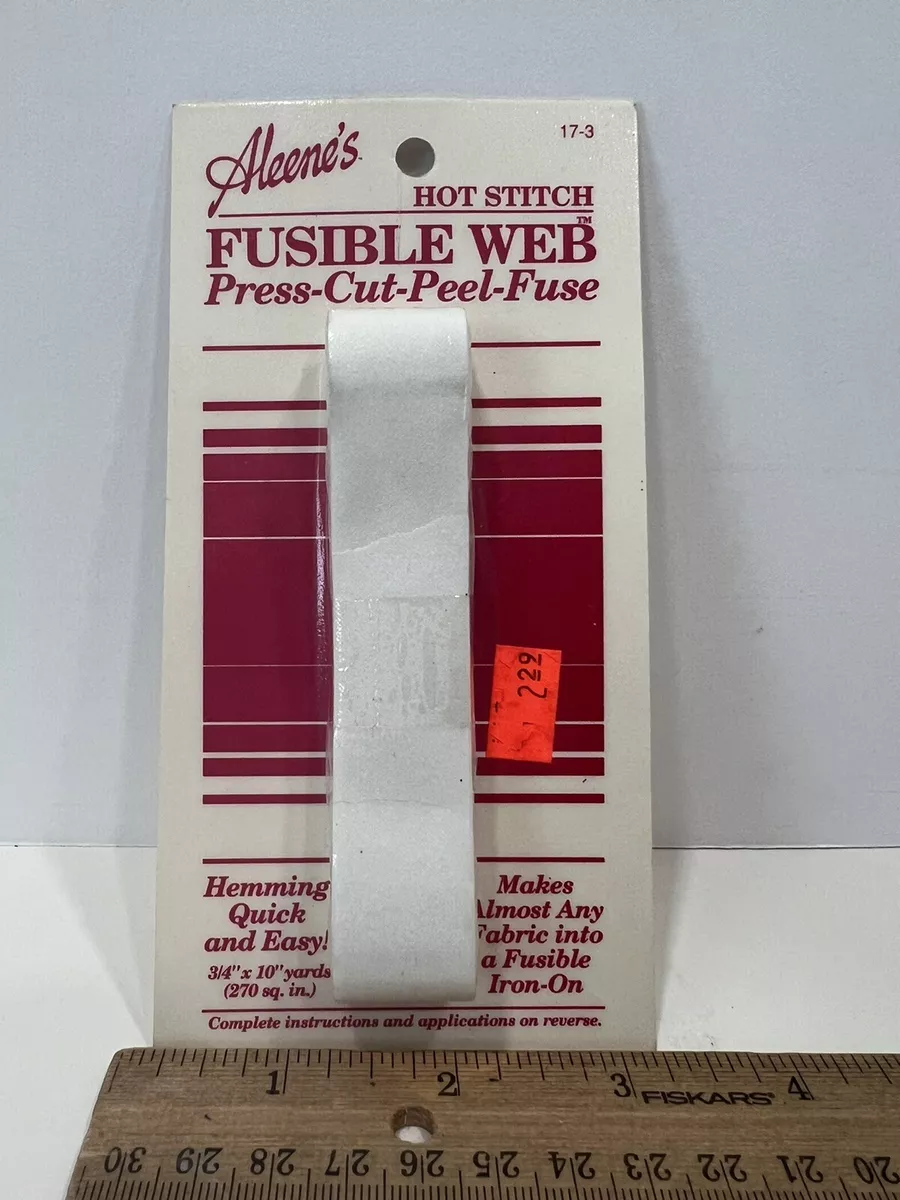 Aleene's Hot Stitch Fusible Web Paper Backed Adhesive Web 3/4 x 10 Yards,  NIP