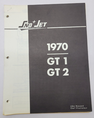 【an】 VINTAGE SnoJet 1970 GT 1 GT 2 Illustrated Part Manual OEM 209280