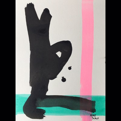 Matt Scalf Abstract ORIGINAL PAINTING 9x12 Modern Contemporary Expressionist