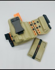 CZ P01 w/ TLR7 HL-X Tan Carbon & Orange Kydex Sidecar Holster IWB & OWB USA Made