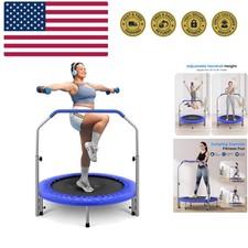 36/40" Foldable Mini Trampoline - Compact Fitness Trampoline for Kids Adults,...