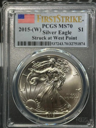 2015-(W) Silver Eagle PCGS MS70 First Strike Struck at West Point