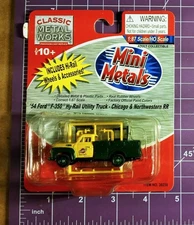 NIB Mini Metals 54 Ford F350 Hy-Rail utility truck Chicago & Northwestern 30238