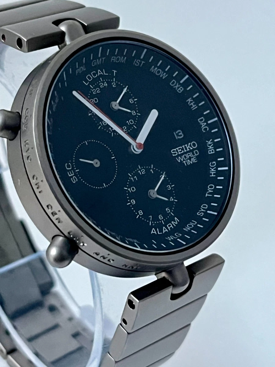 SEIKO 5T52-0010 Hora Mundial Titanio MITSUBISHI 130º - Vendedor del Reino Unido