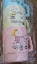 KURA x PEANUTS Rare Snoopy Stackable Plastic Drink Cup 3 piece Set Limited - New