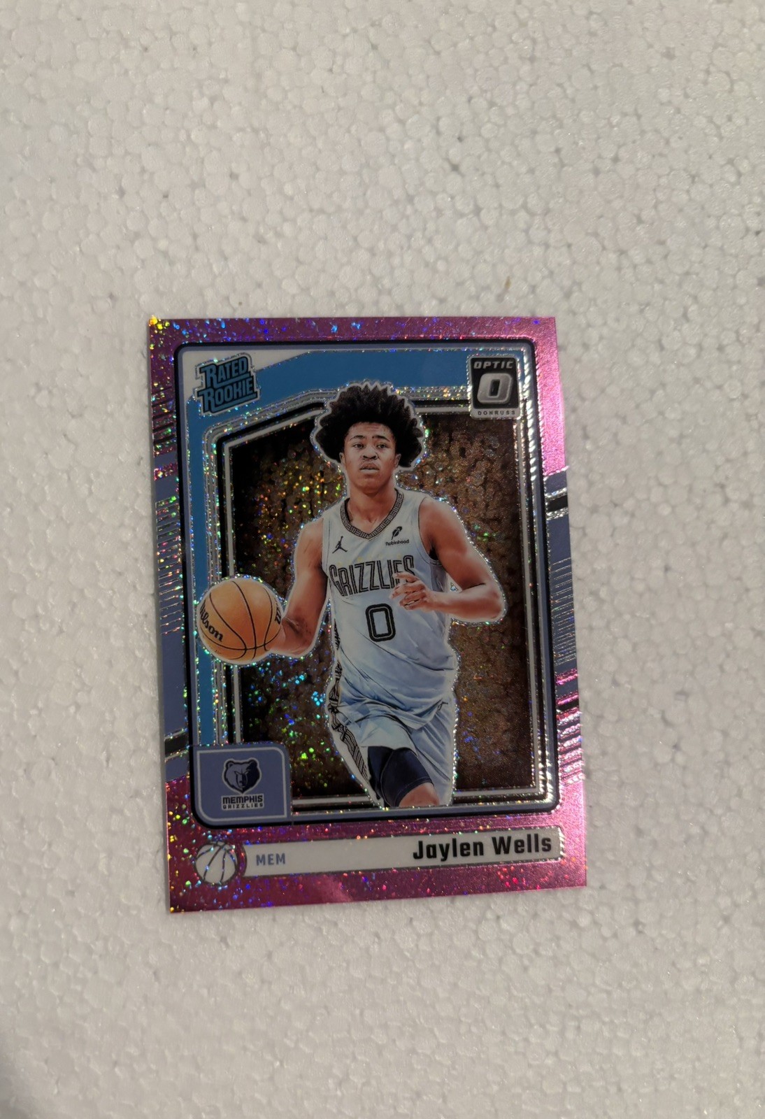2024-25 Panini Optic Jaylen Wells Pink Glitter Rated Rookie (RC) /275 #252