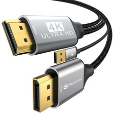 Active HDMI to Displayport Cable 4K 60Hz,1080P 120Hz 6FT Uni-Directional HDMI