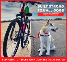 Bike Tow Leash Left-Hand Dog Bike Attachment Safe Cycling APA 5-Star USA Made