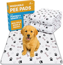 Washable Pee Pads for Dogs - Waterproof Reusable Puppy Pads with Anti-Slip Backi