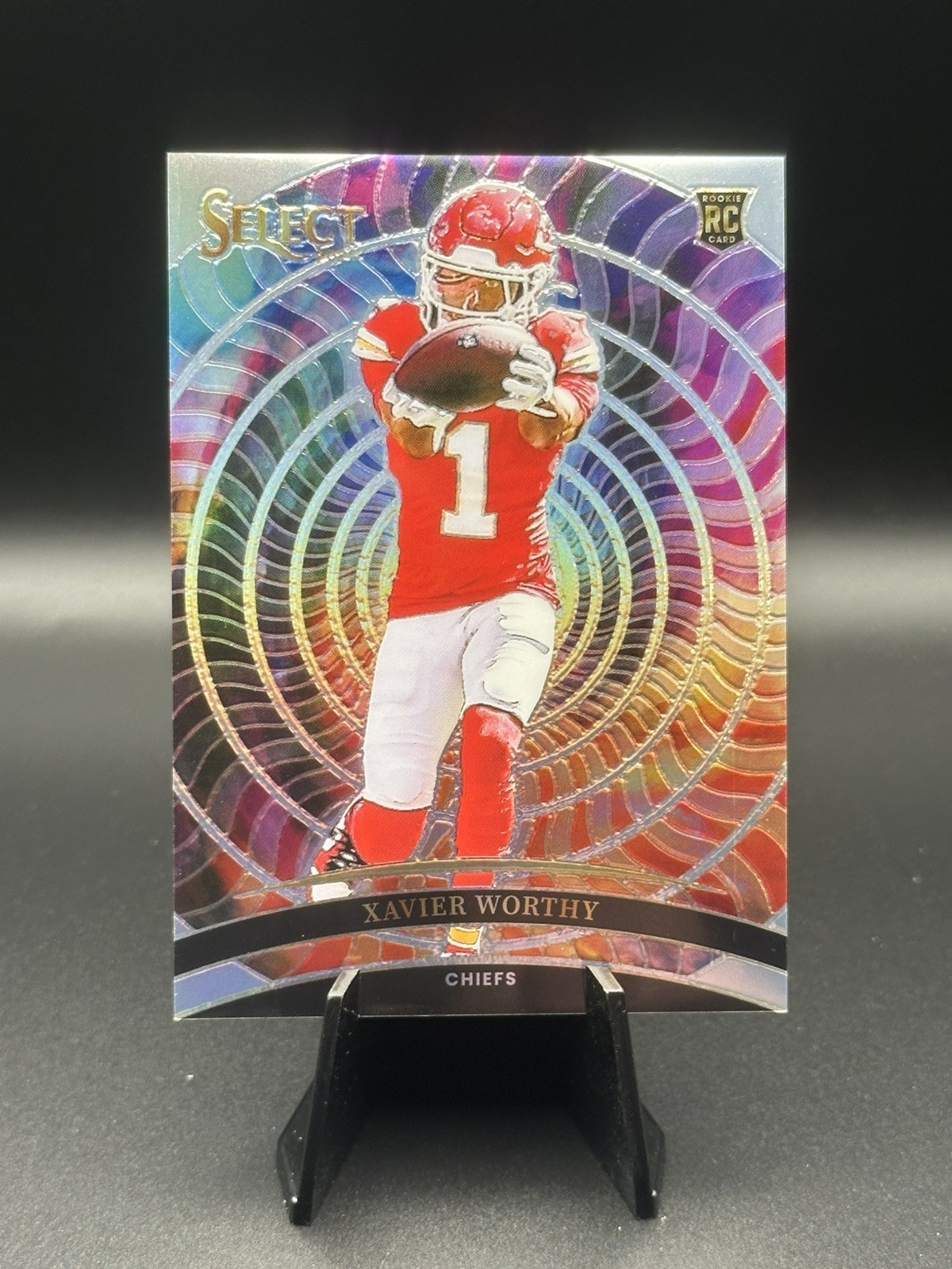 2024 Select Xavier Worthy Color Wheel RC SP Rookie #15 Chiefs