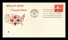 US COVER FIRST DAY OF ISSUE REGULAR SERIES 7C AIRMAIL STAMP 1960