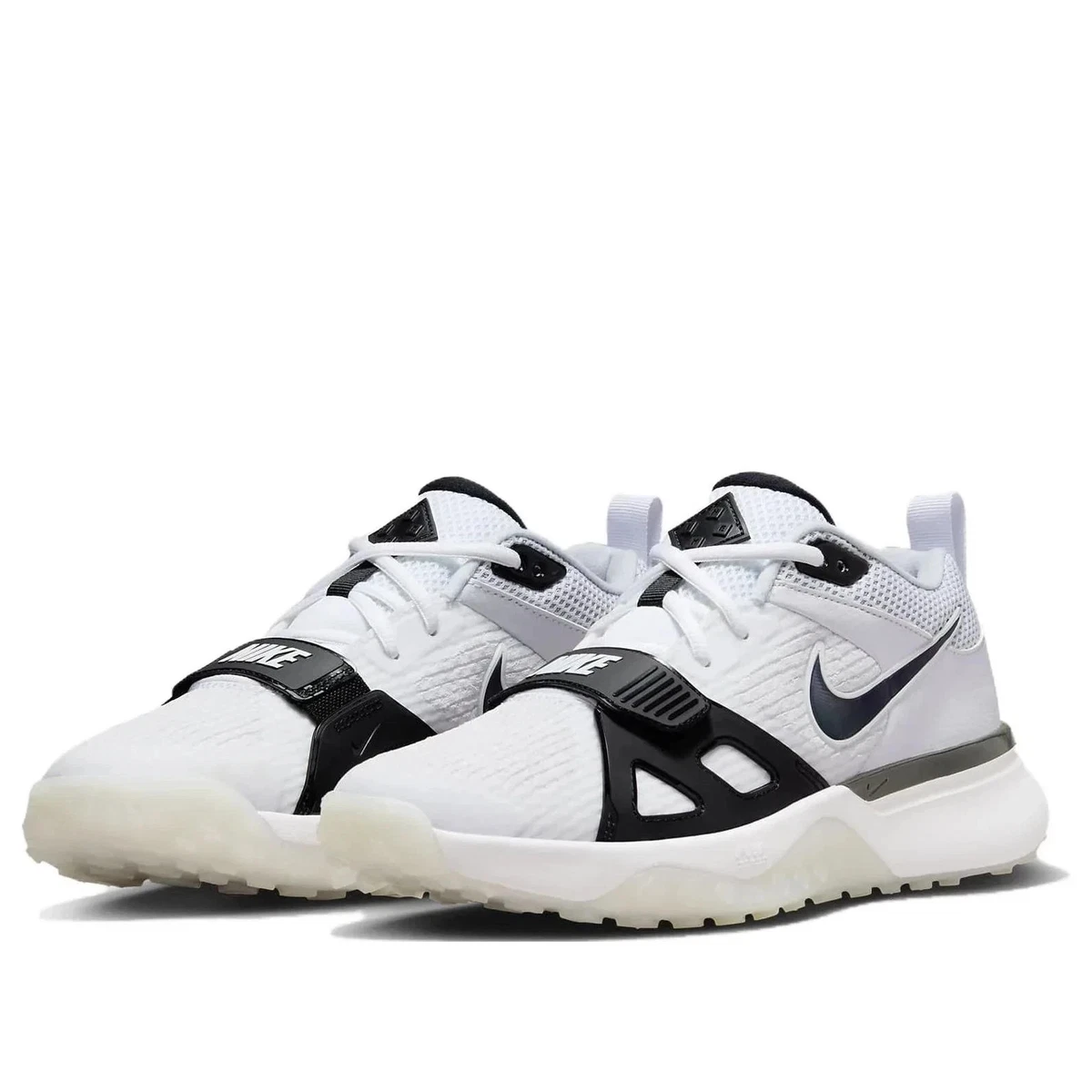 Nike Air Zoom Diamond Elite Turf White Iridescent - Black Outlined