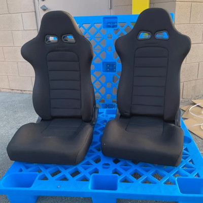 Bride Style Spoon Euroster II Cruz Black Cloth Recliner Bucket Seat Set of 2