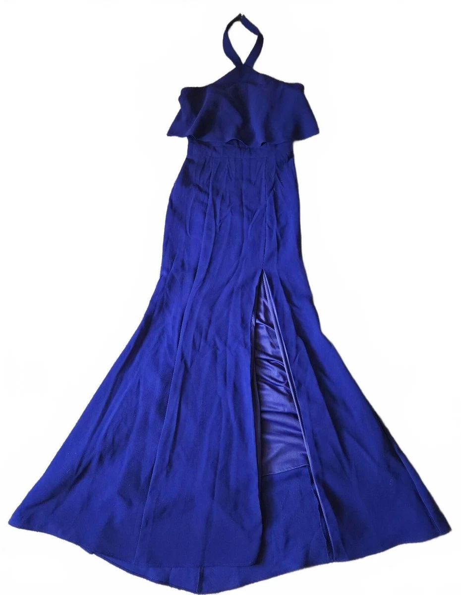 ebay royal blue dress long evening products for sale summer maxi sundress Pomander Place Black Biltmore Neck Size:17