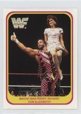1991 Merlin WWF Italian Macho Man and Checklist Randy Savage Miss Elizabeth 0w6