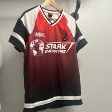 Marvel Stark Industries Jersey Men’s Size Medium Red Lightweight by Our Universe