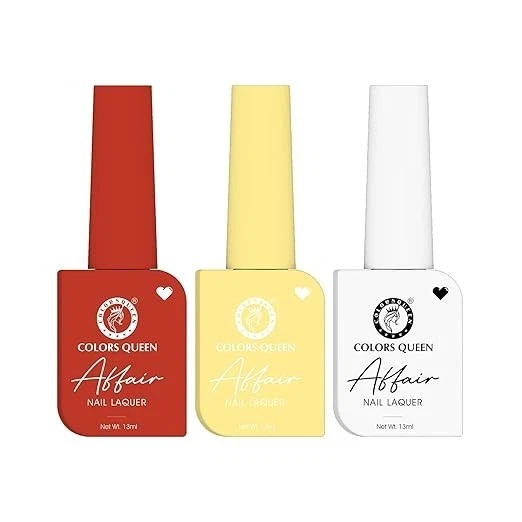 Colors Queen Affair Nail Polish Set of 3-20 Tangy Tango, 31 Tahuna Sands & 37 Ta