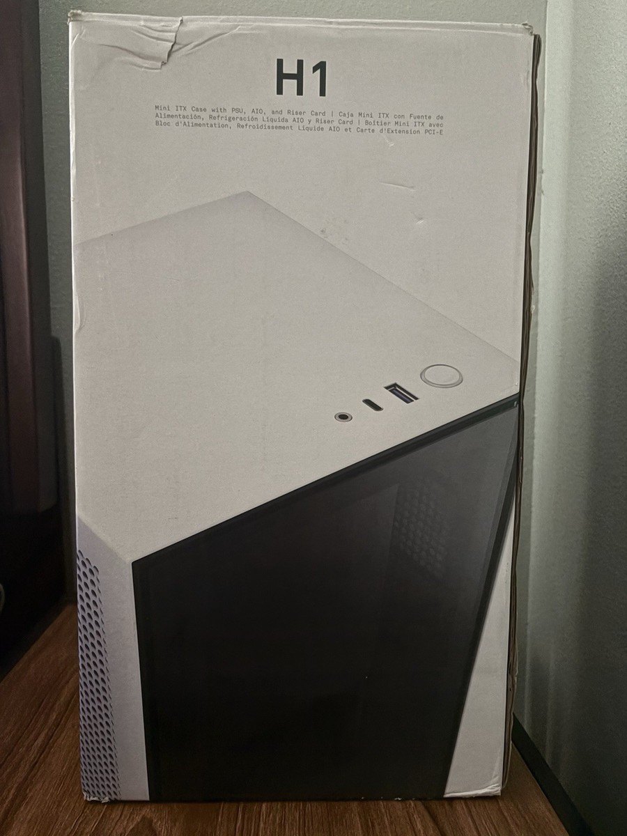 NZXT H1 Mini-ITX Gaming Case - Matte White for sale online