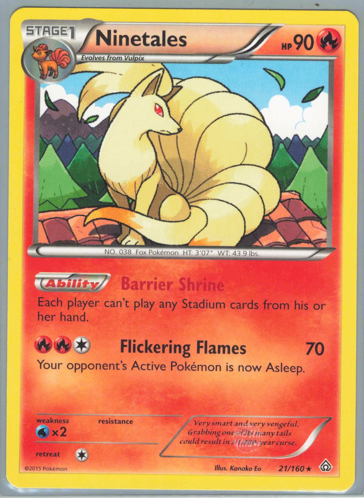 Ninetales Rare XY - Primal Clash 21/160 LP