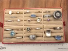 Vintage-Now Costume Fashion Jewelry Rings 25 Piece Mix Tone Crafters Ring Lot #4