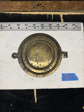 (F146) - BRASS ANTIQUE MANTEL CLOCK BACK DOOR