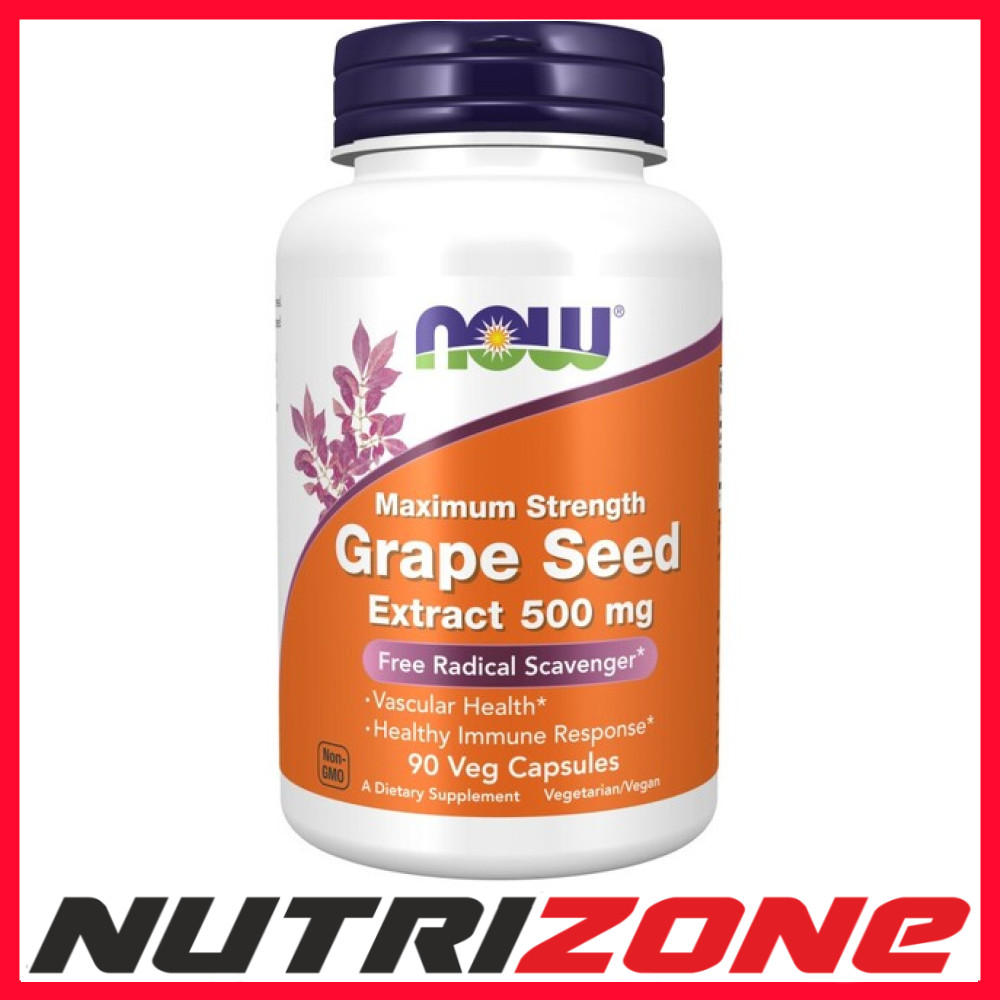 NOW Foods Grape Seed Extract 500mg Maximum Strength - 90 vcaps