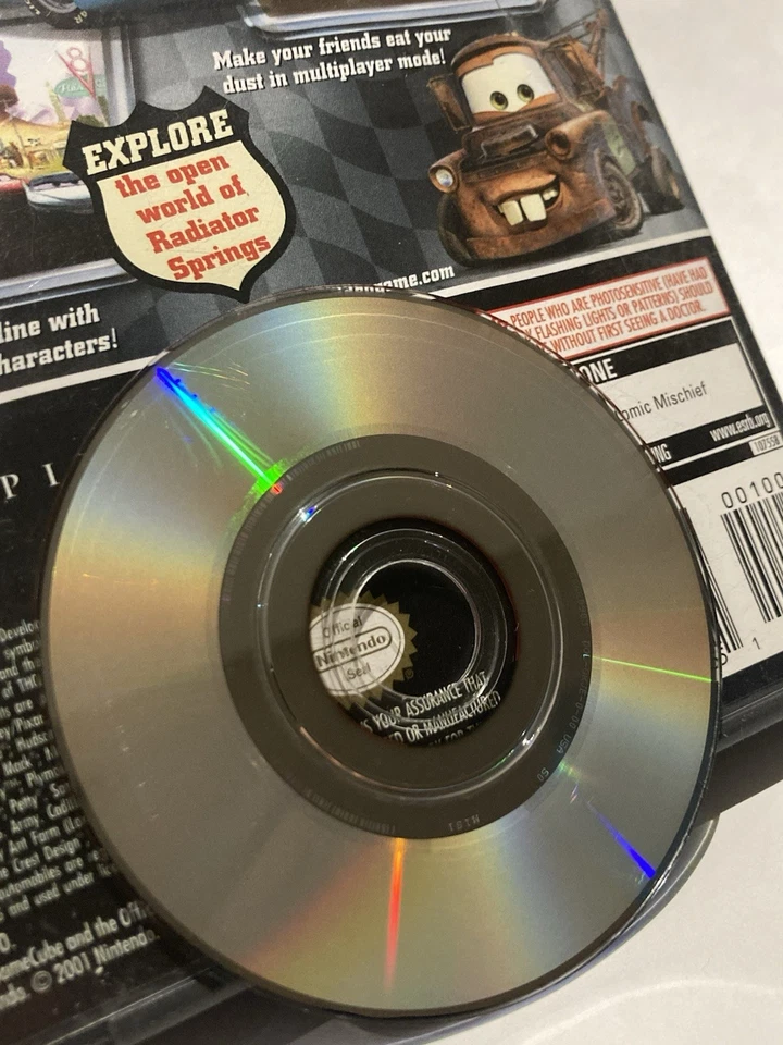 Cars (Nintendo GameCube, 2006) - Complete with Manual - Tested Working - Image 3 of 3