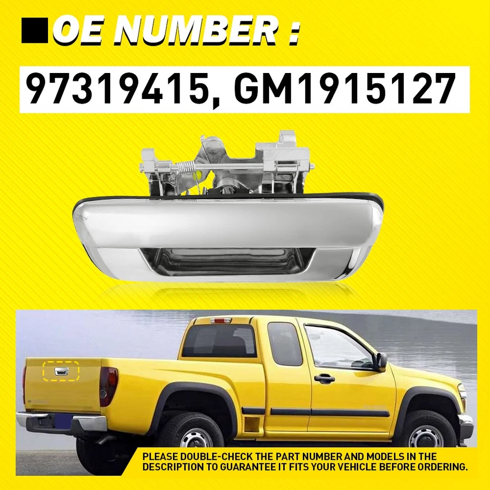 Cierre de manija de puerta trasera cromado 25801998 para 04-12 Chevy Colorado GMC Canyon Foto 3 de 4