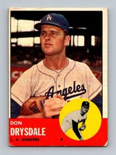 1963 Topps #360 Don Drysdale LOW GRADE Vintage HOF Baseball Card