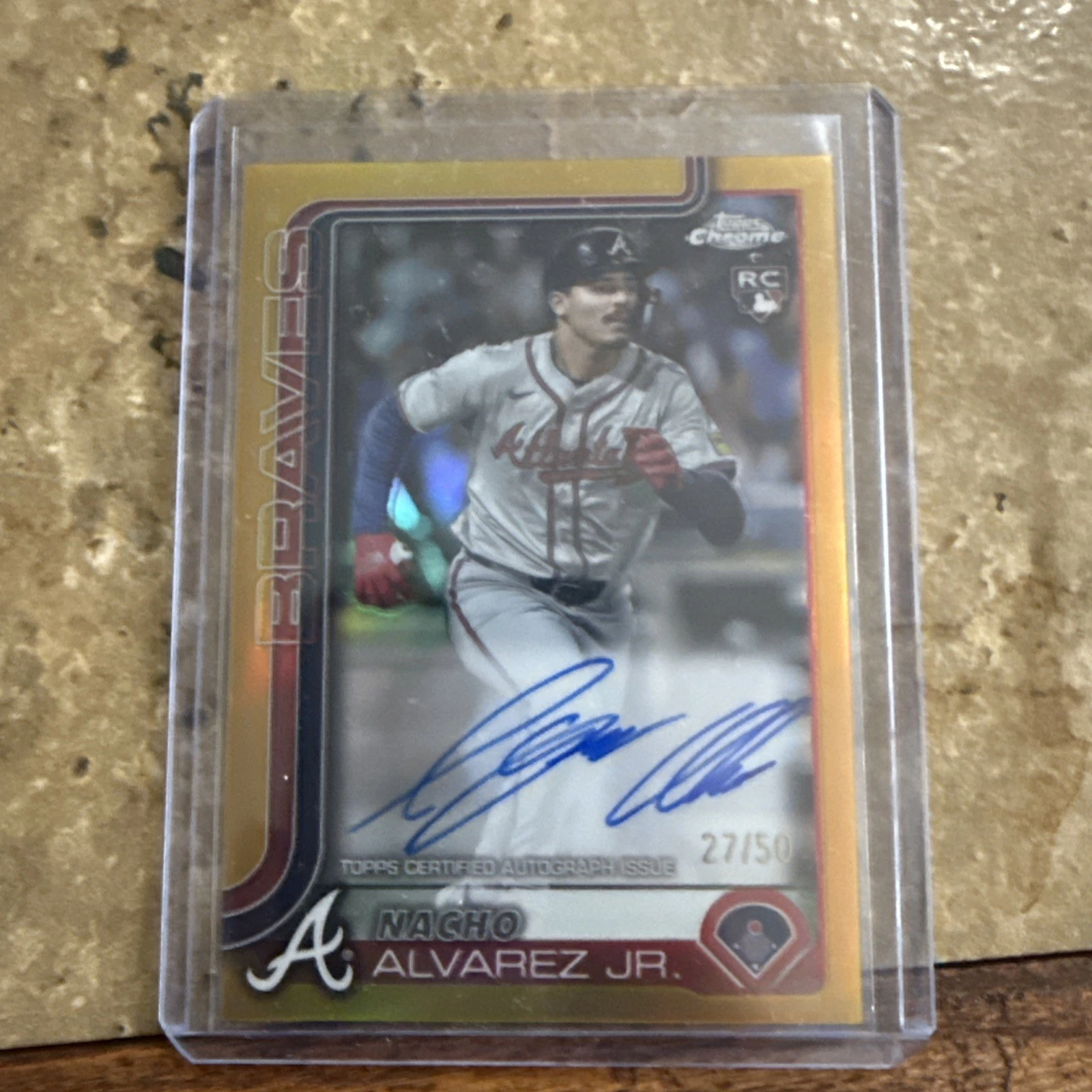 2025 Topps Chrome NACHO ALVAREZ JR. Gold Refractor Rookie Auto RC  27/50