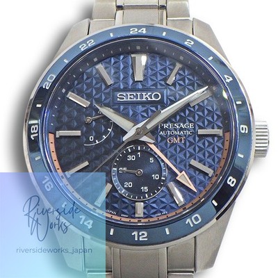 Seiko Presage Sharp Edged Series SPB217J1 6R64-00C0 GMT Date Power Reserve Lumin