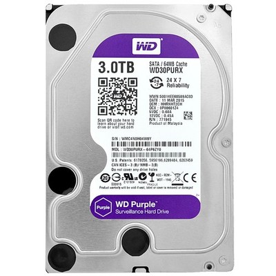 Western Digital WD30PURX 3TB 5400 RPM 64MB Sata III 24/7 3,5 Zoll