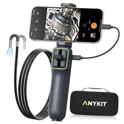 Two-Way Articulating Borescope with Light, Industrial Endoscope Inspection