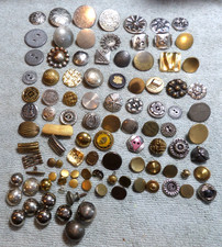 103 Vintage Antique Metal Military Unform Work Buttons