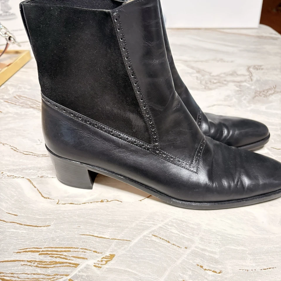 Botines Salvatore Ferragamo Vintage Negros Talla 8.5 Foto 4 de 4