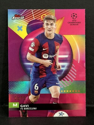 2023-24 Topps Finest UEFA Club Competition Barcelona Gavi Pink
