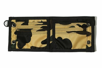 A BATHING APE × PORTER YOSHIDA 1ST CAMO WALLET M YELLOW MENS NEW  
