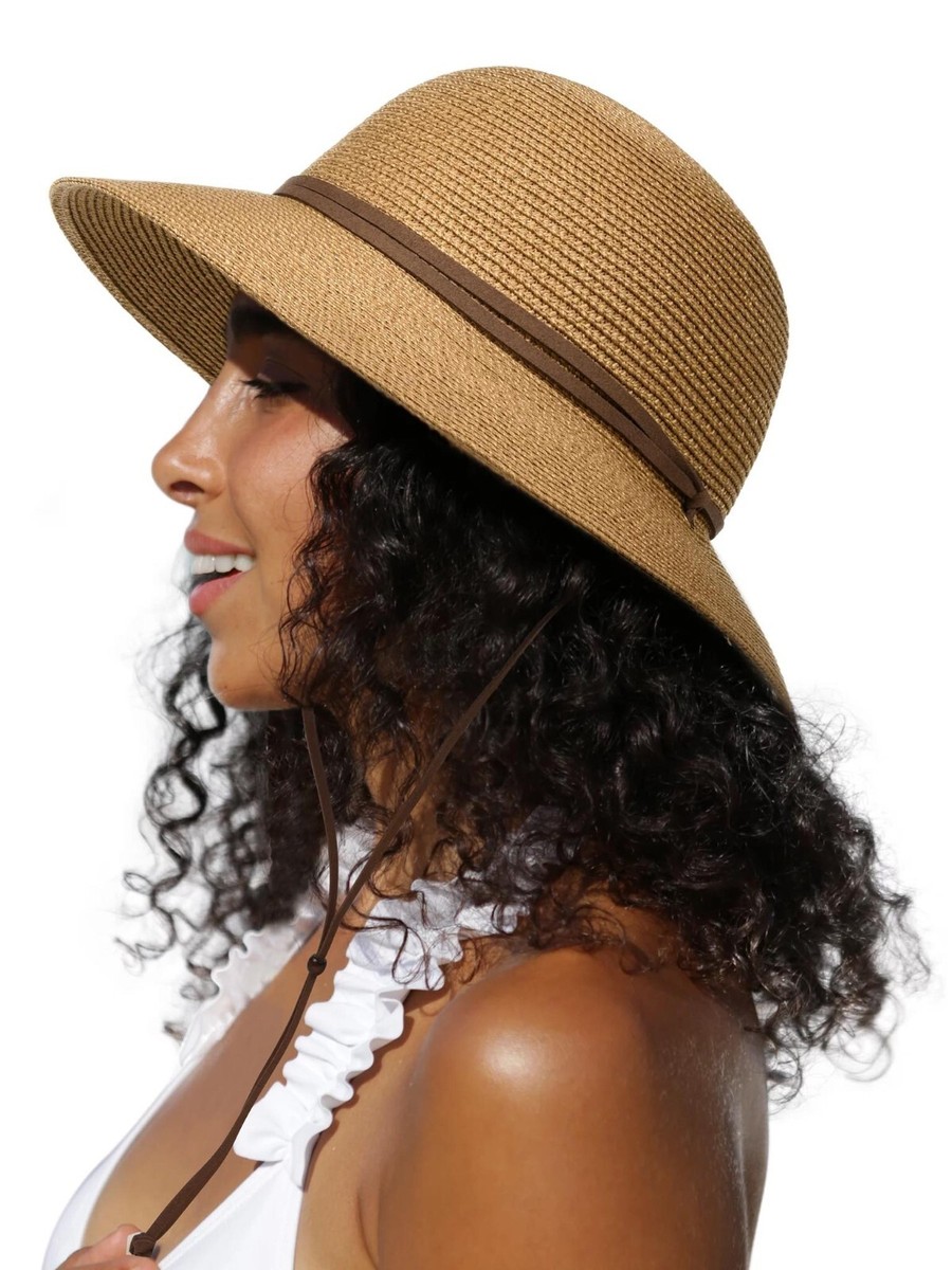 FURTALK Womens Wide Brim Sun Hat UPF 50+ Summer Straw Beach Hat