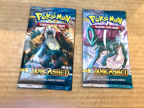 one Sealed Unweighed Pokemon HS Unleashed Booster Pack u pick