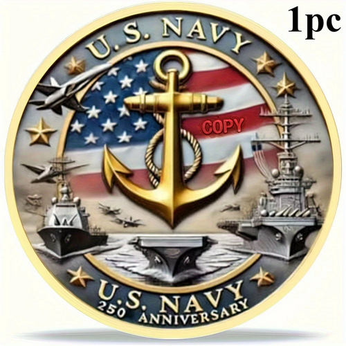 Navy 250 Anniversary Challenge Coin Military Collectable Armed Forces - Picture 4 of 7