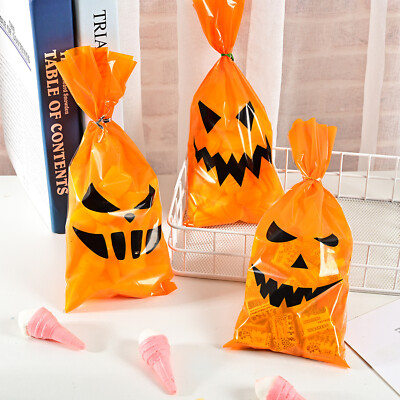 PRECORN 50er Set Halloween Süßigkeiten Tüten   Wiederverwendbare Candy Bags