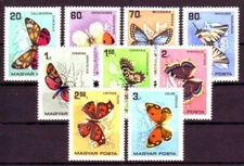HUNGARY - 1966. Butterflies and Moths - MNH