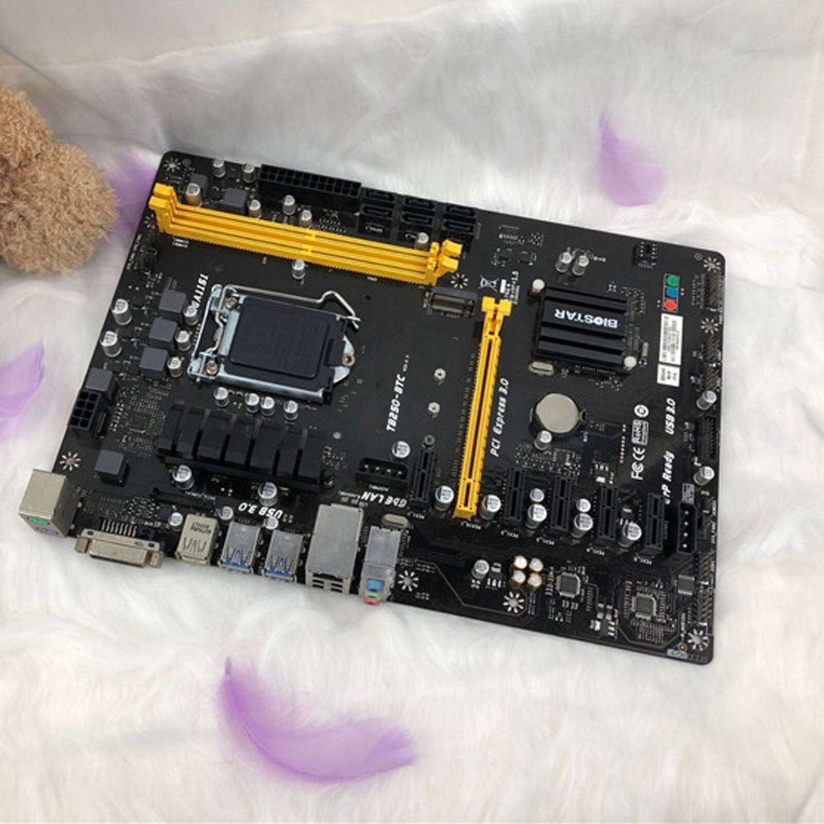BIOSTAR TB250-BTC LGA 1151 Intel B250 USB 3.0 DDR4 ATX 6 GPU MINING  Motherboard | eBay UK