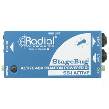 Radial Engineering SB-1 StageBug Active Phantom Power Guitar/Bass DI Direct Box
