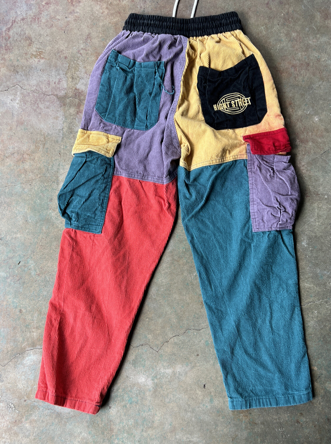 COURSEMYS bold CORDUROY Patchwork Color Block CAR… - image 2