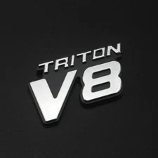 3D Badge V8 Trion Vintage Silver ABS Chrome Car Emblems Decal Sticker F Series