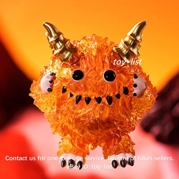 POP MART x INSTINCTOY Monster Fluffy Joyful Life Flames Original Figure Art  Toy