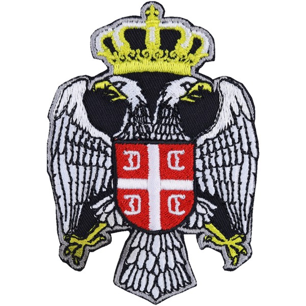Serbien Wappen AufnäHer Serbia AufbüGler Serbischer Adler Patch Applikation-image