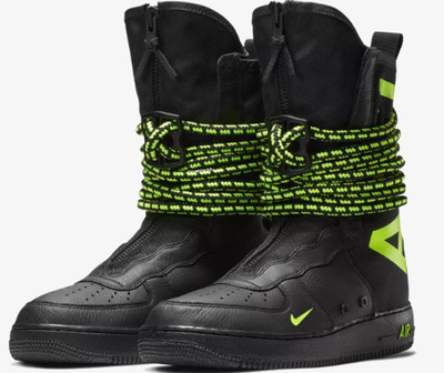 NWOT Nike SF AF1 Air Force One Black/Volt Mens High Top Shoes AA1128-003 Sz 10 | eBay